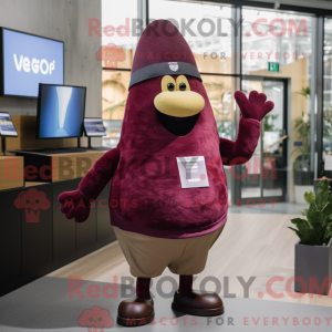 Maroon kartoffel maskot...