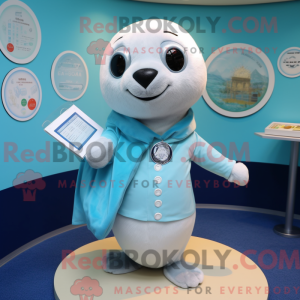 Cyan Seal Maskottchen...