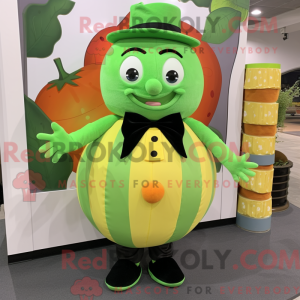 Limegrøn græskar maskot...