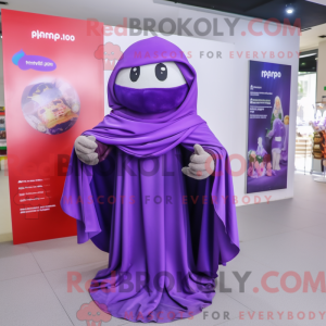 Personaggio mascotte viola...