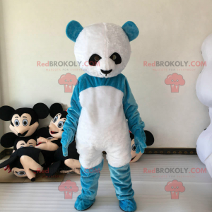 Mascota panda azul - Redbrokoly.com