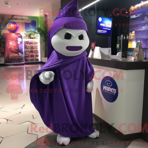 Personaggio mascotte viola...