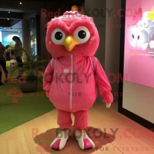 Pink Owl mascot costume...