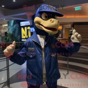Navy Coelophysis mascot...