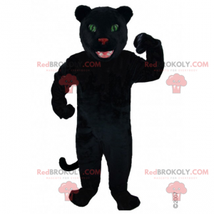 Mascotte pantera nera e occhi verdi - Redbrokoly.com