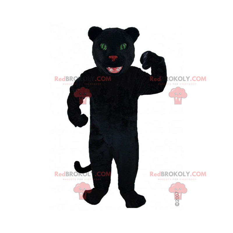 Mascote da pantera negra e olhos verdes - Redbrokoly.com