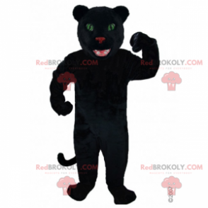 Mascotte de panthère noire et yeux verts - Redbrokoly.com