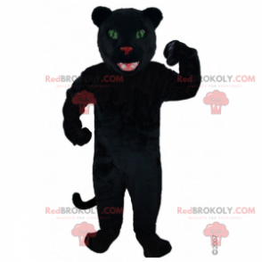 Mascotte zwarte panter en groene ogen - Redbrokoly.com