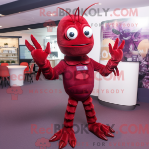 Maroon Lobster mascot...