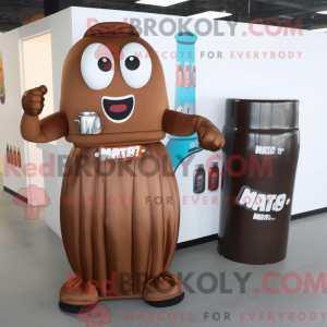 Brown Soda Can maskot...