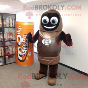 Brown Soda Can maskot...