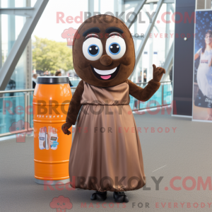 Brown Soda Can maskot...