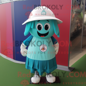Teal Soccer Goal mascot...
