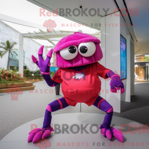 Magenta Krabbe Maskottchen...