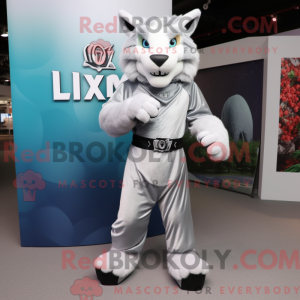 Sølv Lynx-maskotdraktfigur...