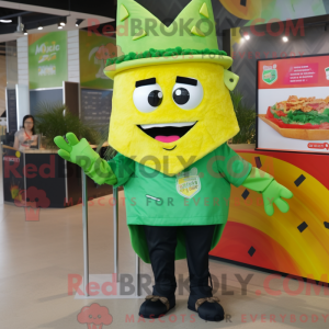 Postava maskota Lime Green...
