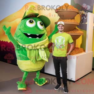 Postava maskota Lime Green...