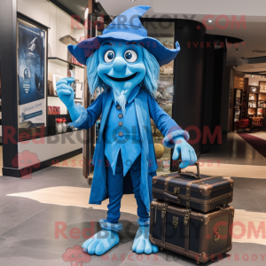 Blue Witch mascot costume...
