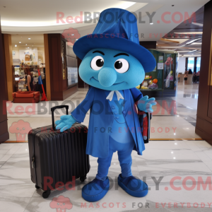Blauwe heks mascottekostuum...