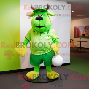 Postava maskota Lime Green...