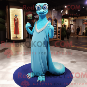 Sky Blue Snake maskot...