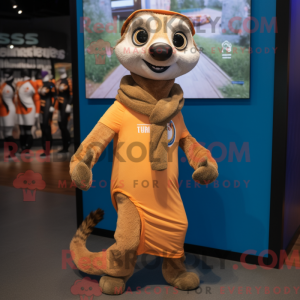 Tan Meerkat maskot kostume...