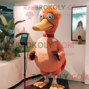 Peach Dodo Bird Maskottchen...