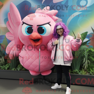 Pink Betta Fish mascot...
