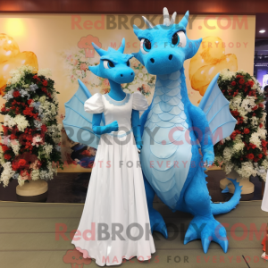 Sky Blue Dragon mascotte...
