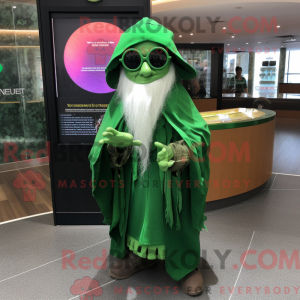 Grüner Zauberer Maskottchen...