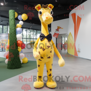 Gul Giraffe maskot...