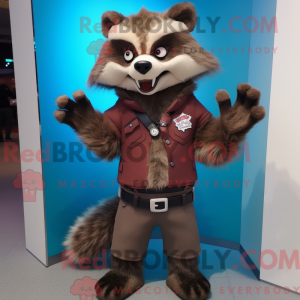 Brun vaskebjørn maskot...