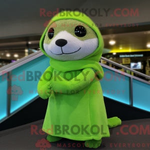 Lime Green Otter maskot...