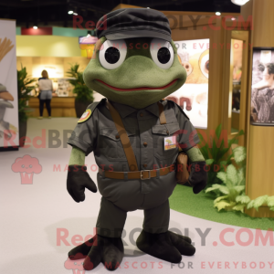 Black Frog-mascottekostuum...