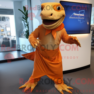 Orange Komodo Dragon mascot...