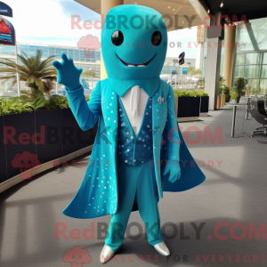 Turquoise Stingray mascot...