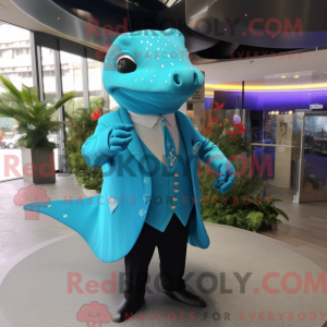 Turquoise Stingray mascot...