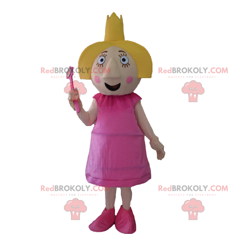 Mascote do personagem - fada com uma coroa - Redbrokoly.com