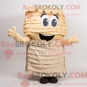 Béžová postava maskota...