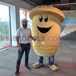 Beige Tacos-mascottekostuum...