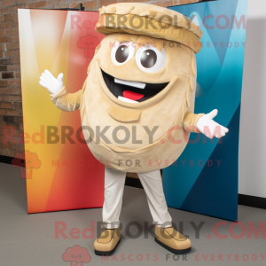 Beige Tacos-mascottekostuum...