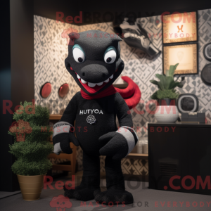 Sort Hydra maskot kostume...