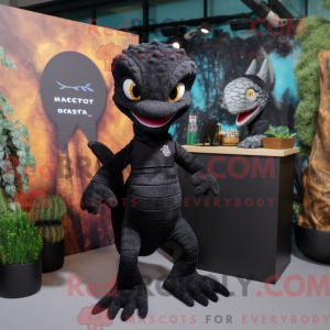 Zwart Hydra mascottekostuum...