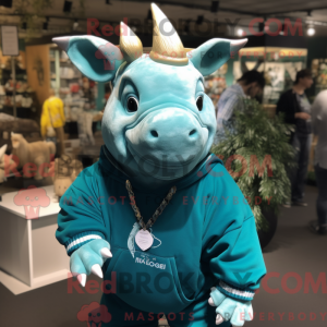 Turkis Rhinoceros maskot...