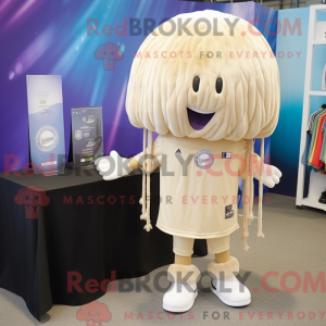 Mascotte de méduse beige...