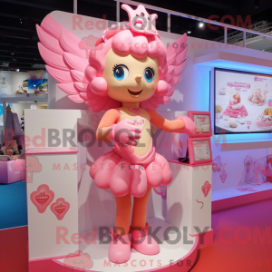 Roze Cupido-mascottekostuum...