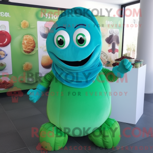 Cyan Pesto Pasta mascot...