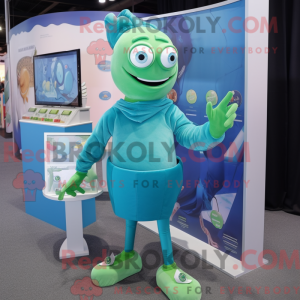 Cyan Pesto Pasta mascot...
