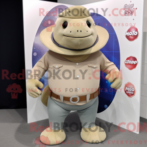 Beige Glyptodon maskot...