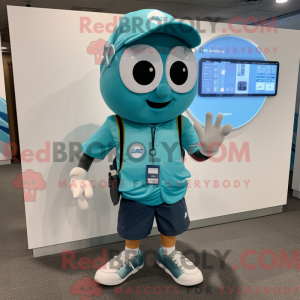 Cyan anheng maskot kostyme...